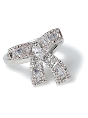 Aela Silver Tone Bow Ring - Image 1 of 2