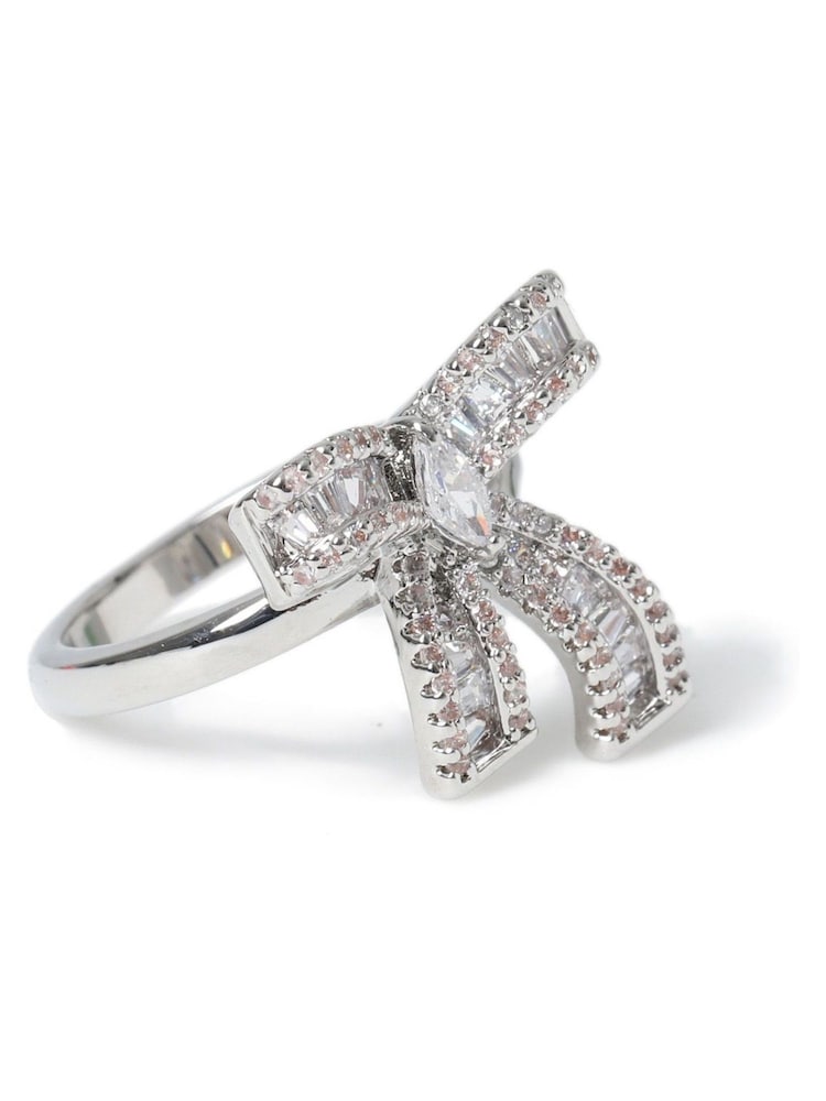 Aela Silver Tone Bow Ring - Image 2 of 2