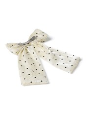 Aela Black Chiffon Polka Dot Bow Barette - Image 5 of 5