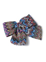 Aela Blue Zig Zag Bow Hair Barette - Image 2 of 3