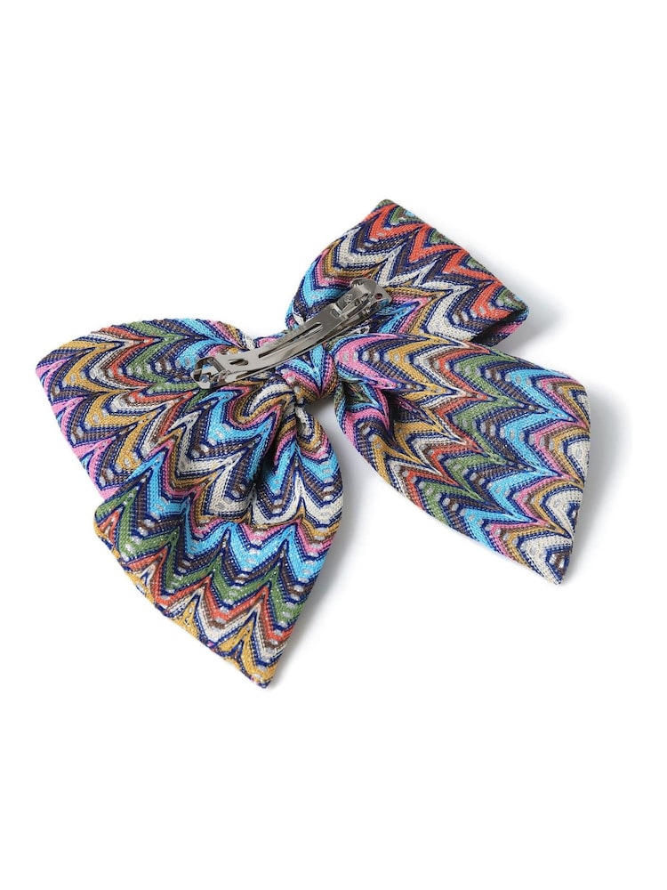Aela Blue Zig Zag Bow Hair Barette - Image 3 of 3