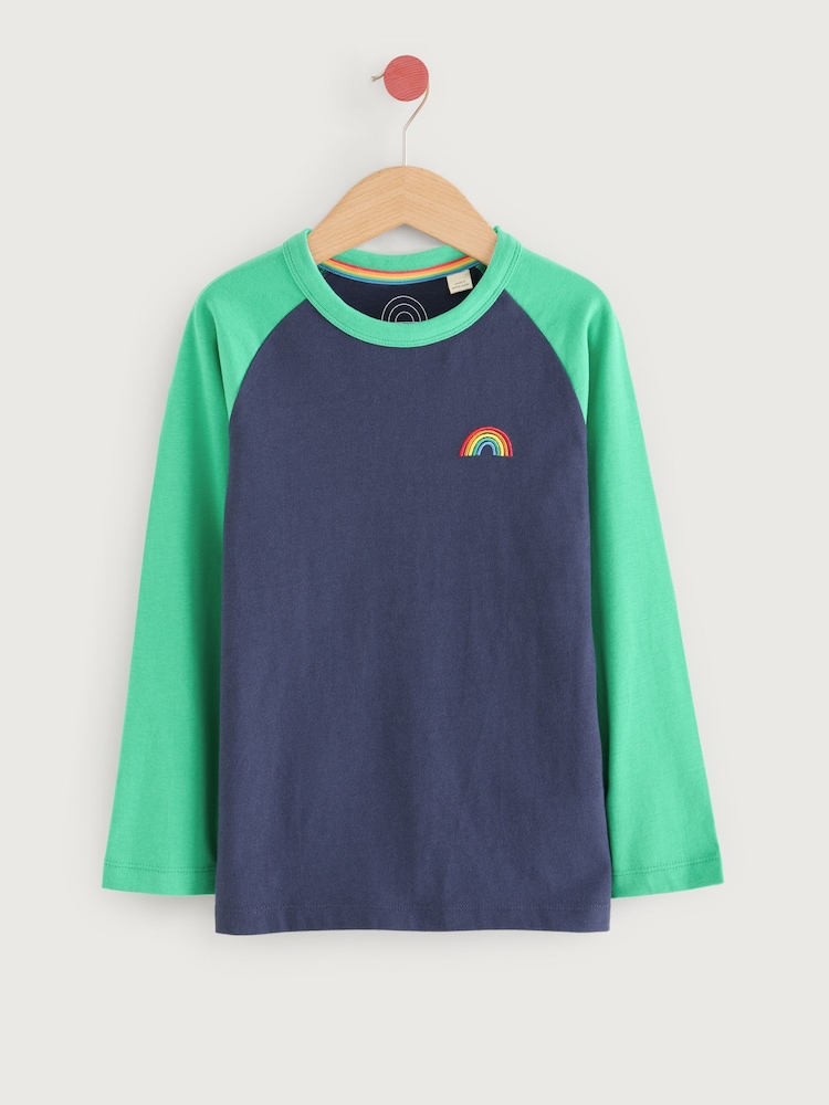 Little Bird by Jools Oliver Blue Long Sleeve 100% Cotton T-Shirts 3 Pack - Image 2 of 7 Little Bird by Jools Oliver Blue Long Sleeve 100% Cotton T-Shirts 3 Pack - Image 2 of 7