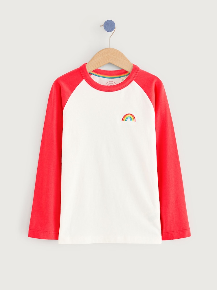 Little Bird by Jools Oliver Blue Long Sleeve 100% Cotton T-Shirts 3 Pack - Image 5 of 7