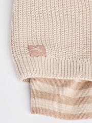 Neutral Stripe Baby Knit 100% Cotton Vest Set 3 Piece (0mths-2yrs) - Image 9 of 10