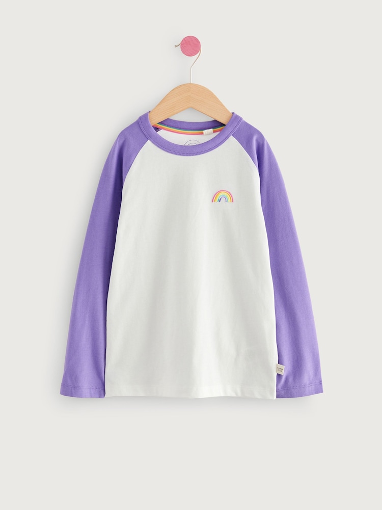 Little Bird by Jools Oliver Pink Long Sleeve 100% Cotton T-Shirts 3 Pack - Image 4 of 7