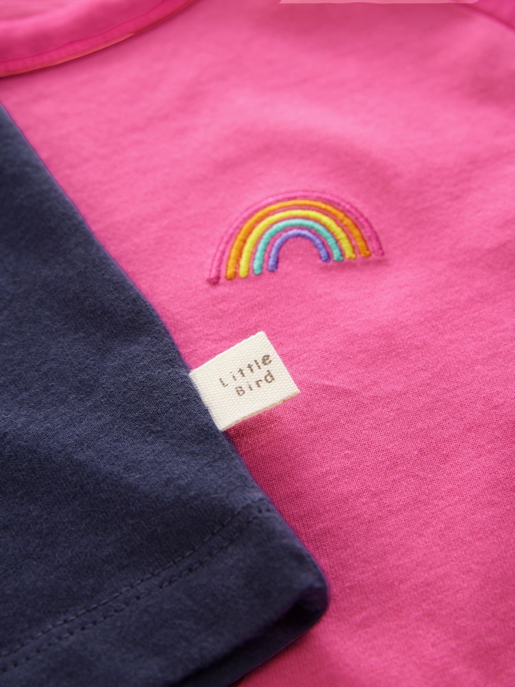Little Bird by Jools Oliver Pink Long Sleeve 100% Cotton T-Shirts 3 Pack - Image 6 of 6 Little Bird by Jools Oliver Pink Long Sleeve 100% Cotton T-Shirts 3 Pack - Image 6 of 6