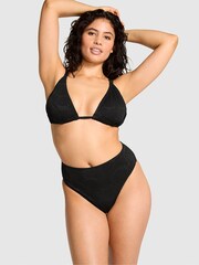 Victoria's Secret PINK Pure Black Triangle Swim Bikini Top - Image 1 of 4