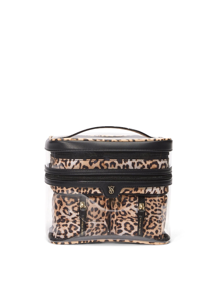 Victoria's Secret Leopard Brown 4 in 1 Makeup Bag - Image 2 of 3