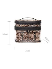 Victoria's Secret Leopard Brown 4 in 1 Makeup Bag - Image 4 of 4