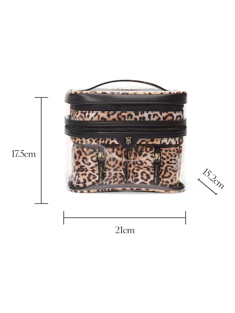 Victoria's Secret Leopard Brown 4 in 1 Makeup Bag - Image 4 of 4