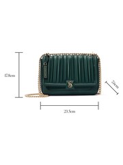 Victoria's Secret Black Ivy Green Crossbody Bag - Image 3 of 3