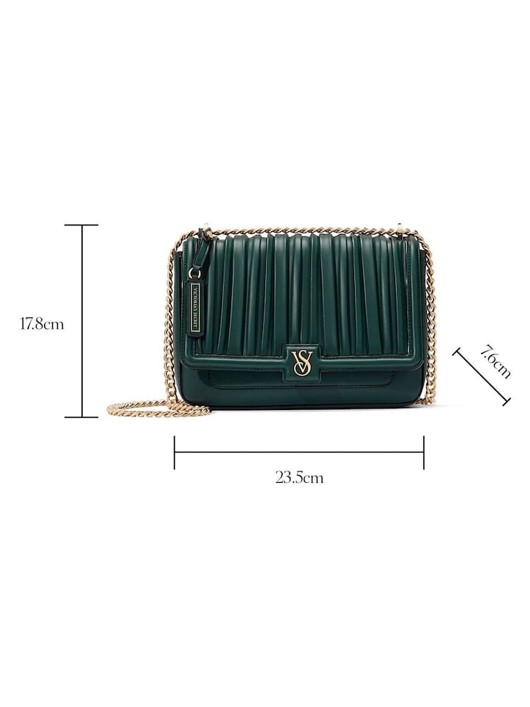 Victoria's Secret Black Ivy Green Crossbody Bag - Image 3 of 3