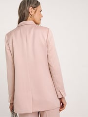 JD Williams Pink Satin Double Breasted Blazer - Image 2 of 4