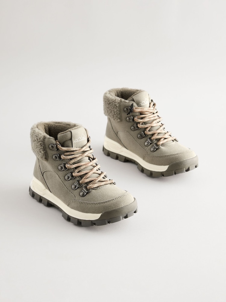 Grey Hiker Lace Up Boots - Image 2 of 7
