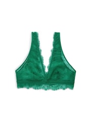 Love Stories Green Cherie Lace Plunge Bralette - Image 1 of 1