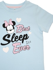 Brands In Blue Minnie Mouse Best Sleep Ever Girls Baby Stars 100% Cotton Pyjamas - Image 3 of 3