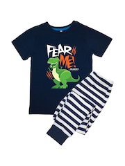 Brands In Blue Boys Toy Story Fear Me Stripes 100% Cotton Pyjamas - Image 2 of 3
