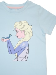Brands In Blue Frozen Elsa Girls Baby Stars 100% Cotton Pyjamas - Image 3 of 3