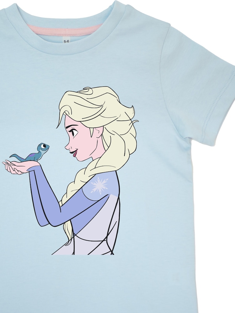 Brands In Blue Frozen Elsa Girls Baby Stars 100% Cotton Pyjamas - Image 3 of 3