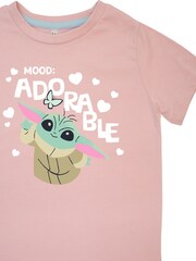 Brands In Pink Baby Girls 100% Cotton The Mandalorian Adorable Pyjamas - Image 3 of 4