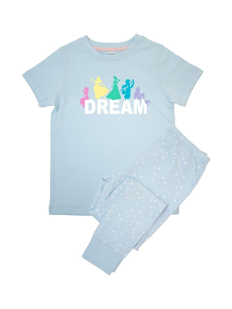 Brands In Blue Princess Dream Girls Baby Stars 100% Cotton Pyjamas - Image 2 of 4