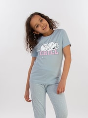 Brands In Blue 101 Dalmatians Chill Girls Baby Stars 100% Cotton Pyjamas - Image 1 of 4