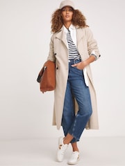 JD Williams Natural Linen Trench Coat - Image 1 of 4