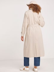 JD Williams Natural Linen Trench Coat - Image 2 of 4