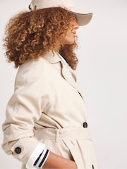 JD Williams Natural Linen Trench Coat - Image 4 of 4