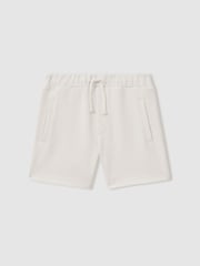 Reiss Off White Robin 9-14 yrs Textured Drawstring Shorts - Image 2 of 5