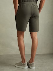 Reiss Green Smoke Amarillo Textured Drawstring Shorts - Image 5 of 6