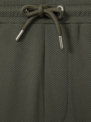 Reiss Green Smoke Amarillo Textured Drawstring Shorts - Image 6 of 6