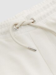 Reiss Off White Amarillo Textured Drawstring Shorts - Image 5 of 5