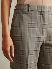 Reiss Grey Check Tamy Checked Slim Fit Suit Trousers - Image 4 of 6