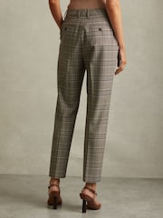 Reiss Grey Check Tamy Checked Slim Fit Suit Trousers - Image 5 of 6