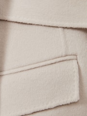 Reiss Neutral Maeve Wool-Blend Double-Breasted Blindseam Coat - Image 7 of 7