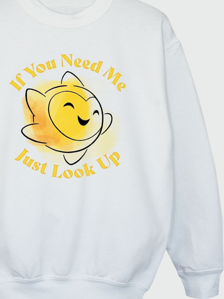 Brands In White Wish If You Need Me Just Look Up Girls Sweatshirt - Image 3 of 3