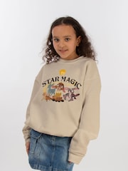 Brands In Cream Wish Star Magic Group Kids Unisex Sand Sweatshirt - Image 1 of 3