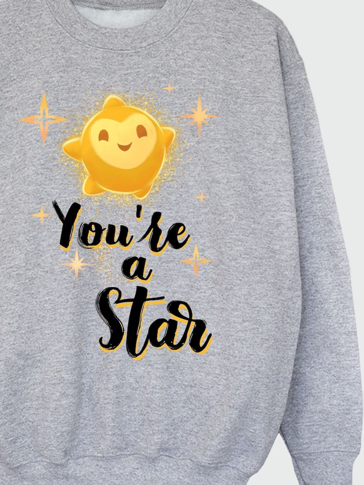 Brands In Grey Girls Wish You're A Star Heather Sweatshirt - Image 3 of 3