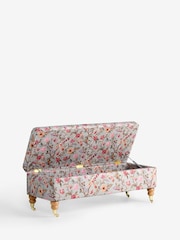 Laura Ashley Lingmell Trail Antique Green Clipsham Storage Ottoman Bench - Image 2 of 4