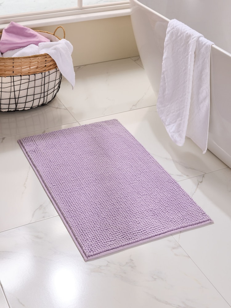 Purple Lilac Bobble Bath Mat - Image 1 of 4