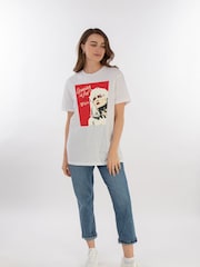 Brands In White Blondie Dreaming Is Free Women Boyfriend Fit Music T-Shirt - Image 1 of 3