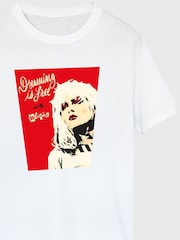 Brands In White Blondie Dreaming Is Free Women Boyfriend Fit Music T-Shirt - Image 3 of 3