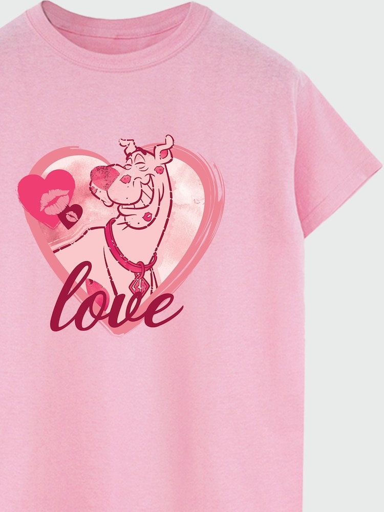 Brands In Pink Scooby Doo Love Kisses Women Baby Boyfriend Fit T-Shirt - Image 3 of 3