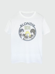 Brands In White Blondie Retro 1974 Women Boyfriend Fit Music T-Shirt - Image 2 of 3