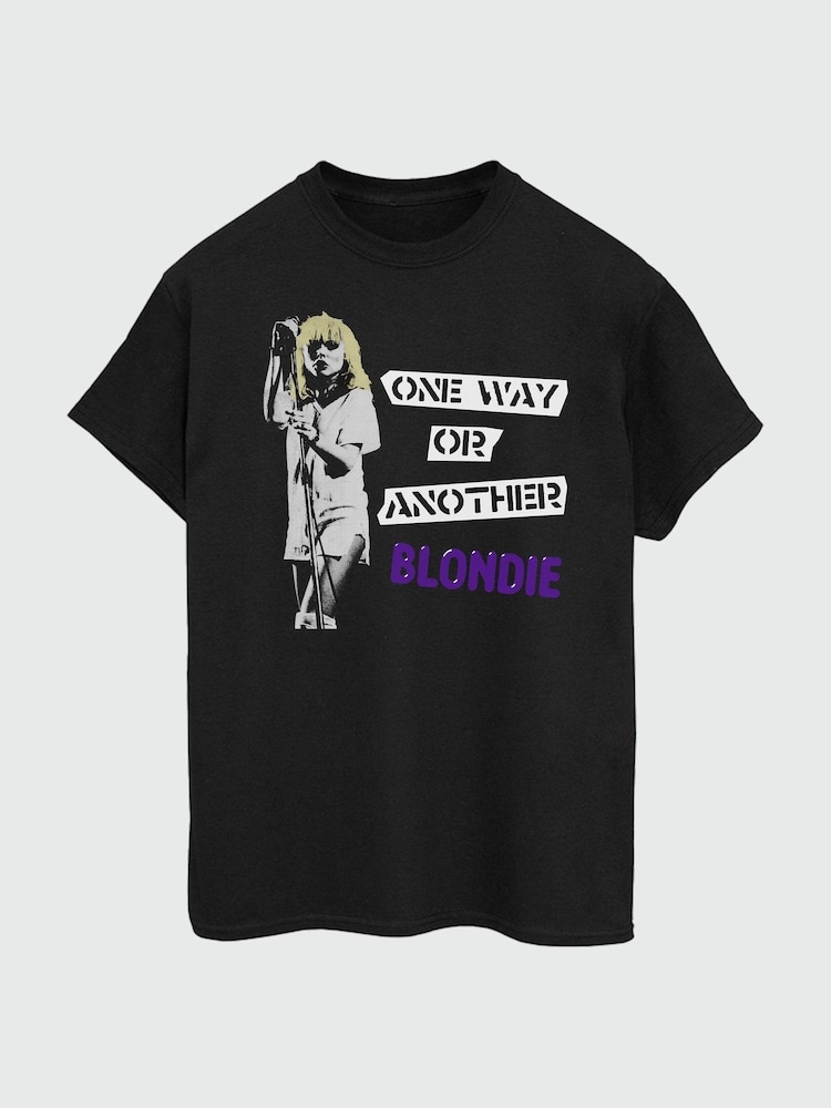 Brands In Black Blondie One Way Or Another Women Boyfriend Fit Music T-Shirt - Image 2 of 3