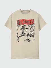Brands In Cream Blondie Red Women Sand Boyfriend Fit Music T-Shirt - Image 2 of 3