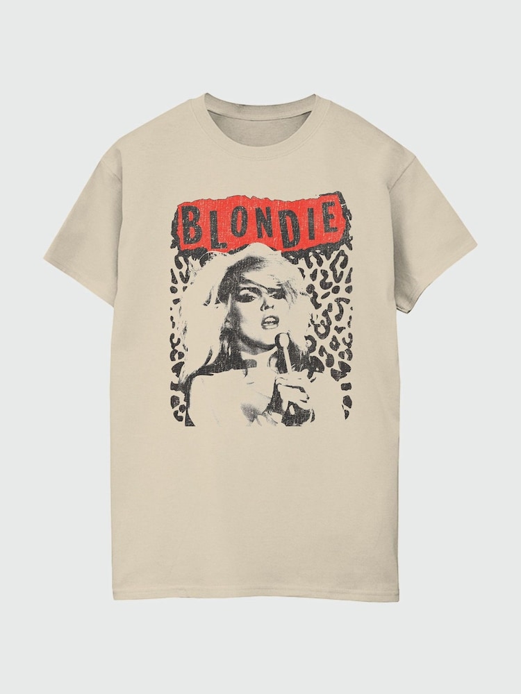 Brands In Cream Blondie Red Women Sand Boyfriend Fit Music T-Shirt - Image 2 of 3