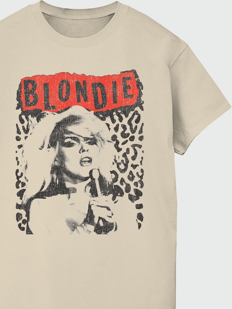 Brands In Cream Blondie Red Women Sand Boyfriend Fit Music T-Shirt - Image 3 of 3 Brands In Cream Blondie Red Women Sand Boyfriend Fit Music T-Shirt - Image 3 of 3