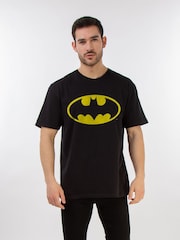 Brands In Black Mens Batman Official Logo T-Shirt - Image 1 of 3